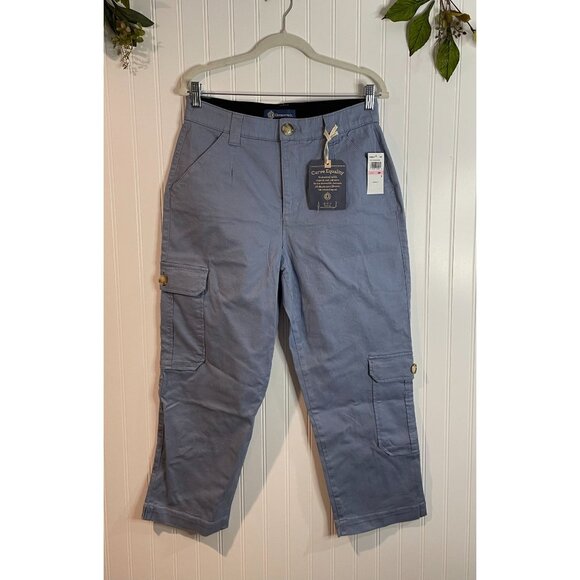 Democracy 10P Ab Solution Cargo Pants In Blue With Elastic Waistband Size 10P - Picture 3 of 14